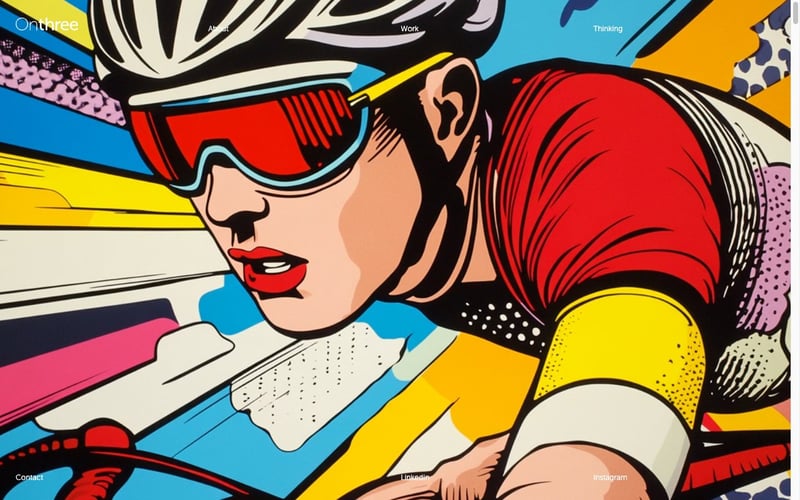 De website van On Three, een designbureau