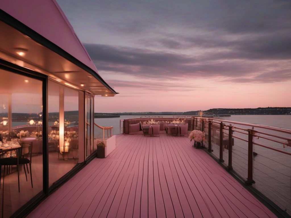 Terras aan het water
