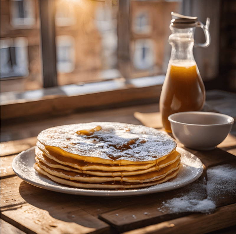 Verse pannenkoeken met stroop