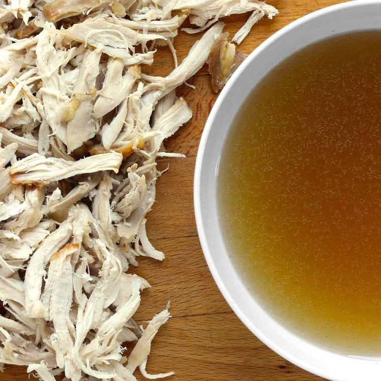 Slow Cooker Chicken Broth and Shredded Chicken