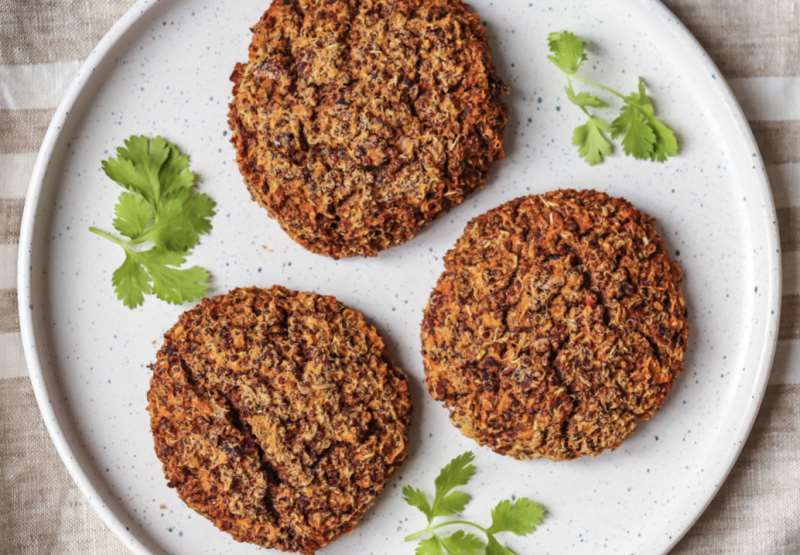 Sweet Potato, Quinoa and Bean Burger