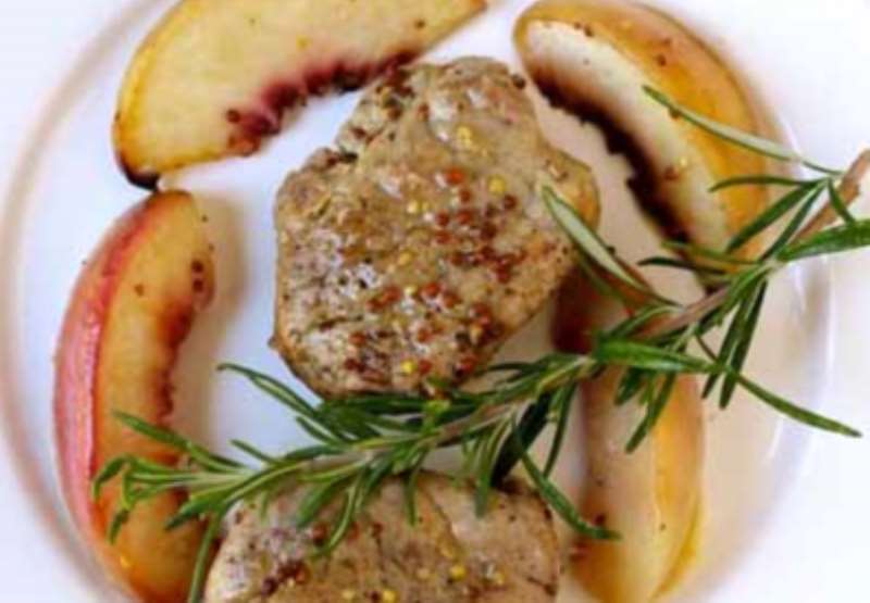 Roasted Pork Medallions and Peaches
