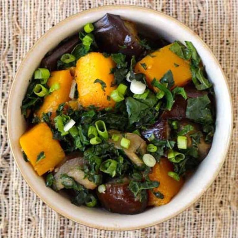 Eggplant, Squash and Kale Stir-Fry