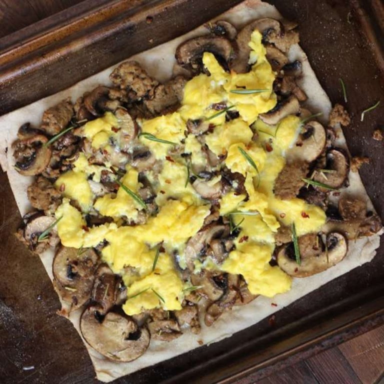 Breakfast Pizza - Sausage and Mushroom