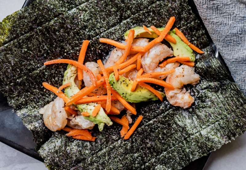 Shrimp and Seaweed Roll Ups