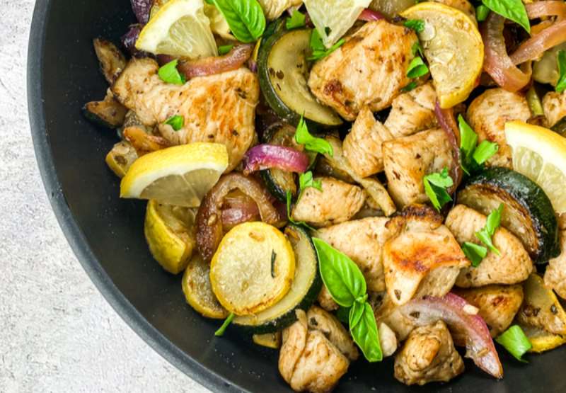 Lemon Chicken with Summer Squash