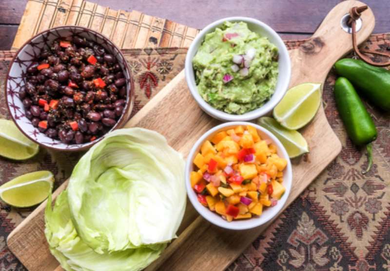 Spicy Black Bean Taco Wraps with Fresh Guacamole