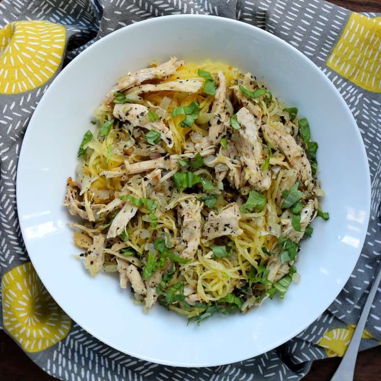 Italian Spaghetti Squash Bowls with Shredded Pork
