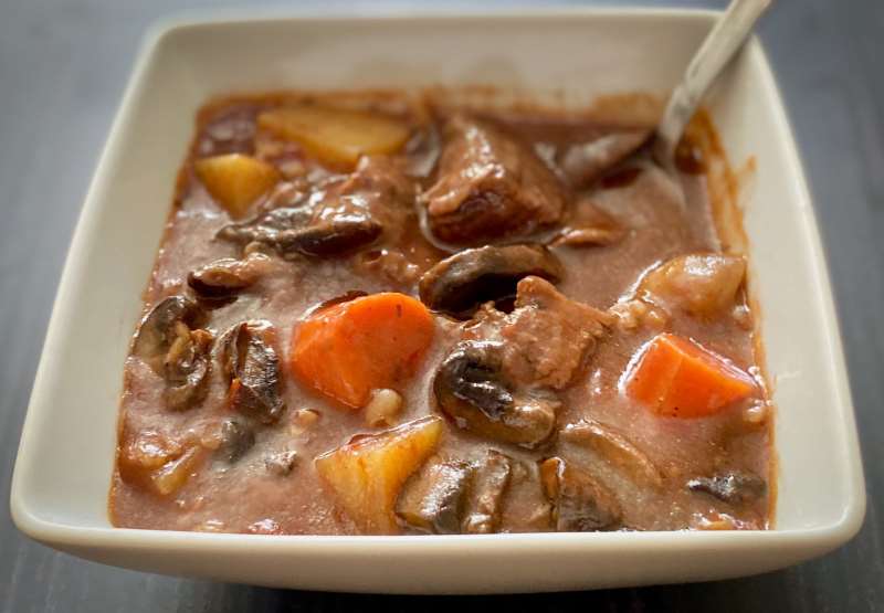 Slow Cooker Beef and Mushroom Stew