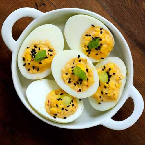 Sriracha Deviled Eggs