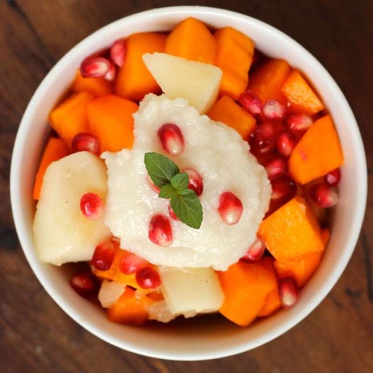 Autumn Fruit Bowl with Coconut Butter