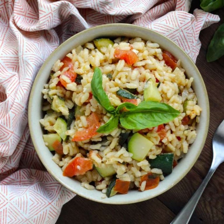 Slow Cooker Summer Veggie Risotto