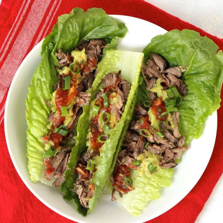 Shredded Beef Taco Lettuce Cups