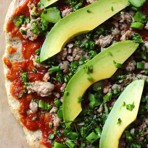 Pizza - Sausage, Broccoli Rabe, Garlic and Avocado