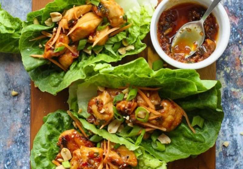 Teriyaki Chicken Lettuce Wraps