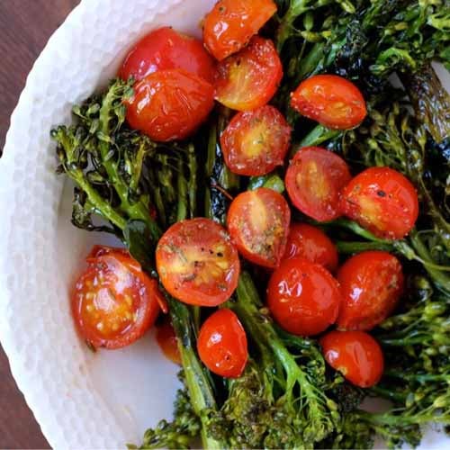 Roasted Broccoli Rabe and Tomatoes