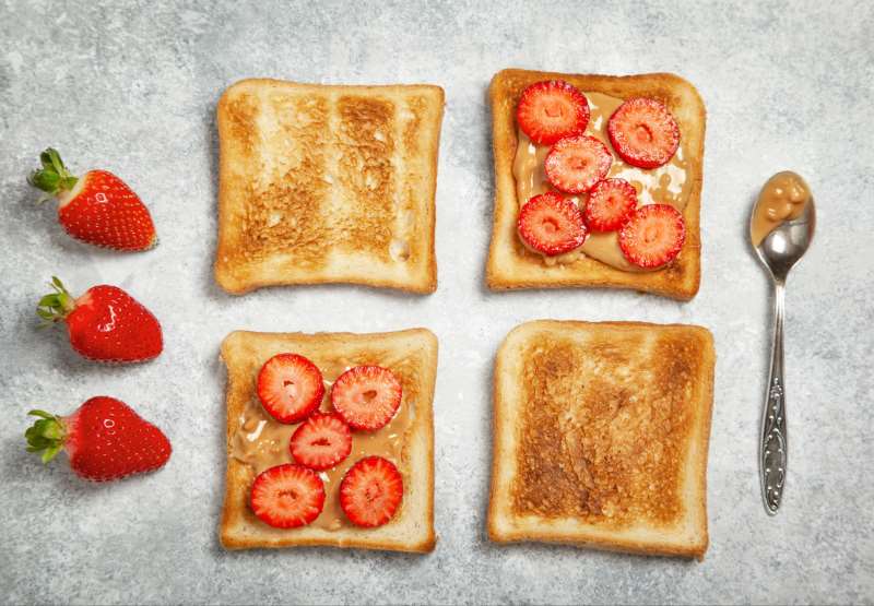 Peanut Butter Strawberry Toast