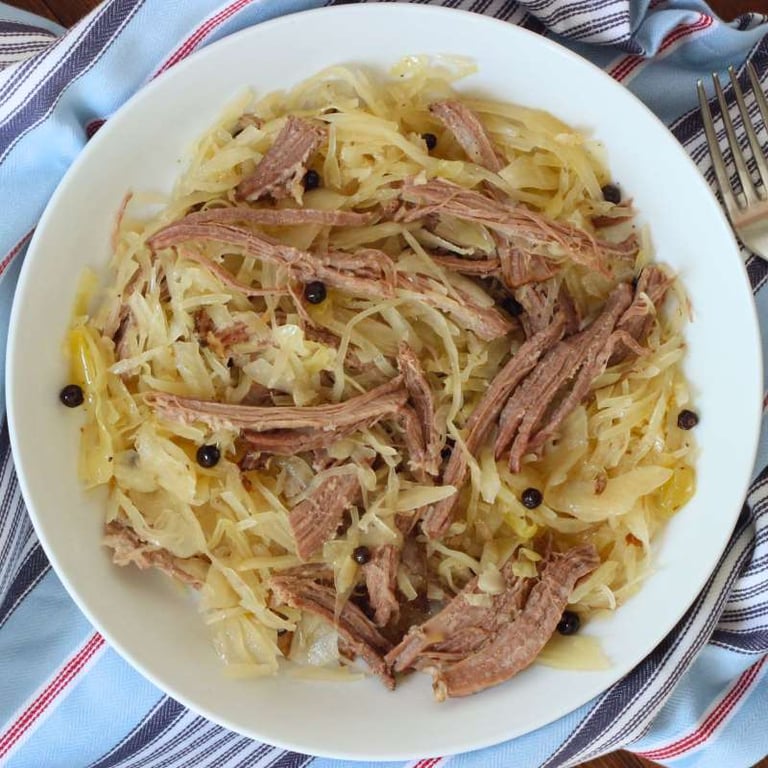 Slow Cooker Lucky Pork and Sauerkraut