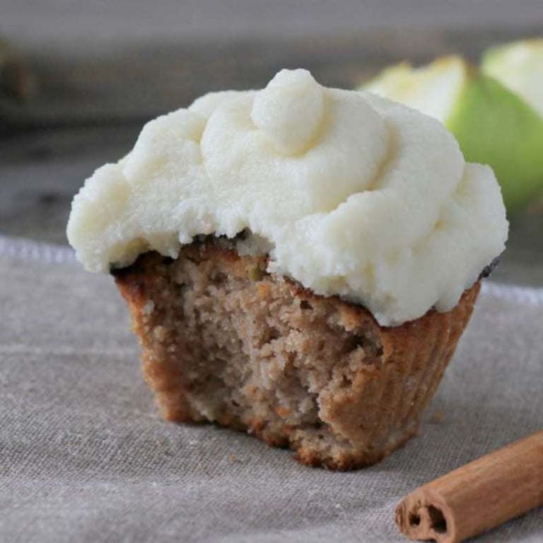 Apple Muffins with Coconut Butter Frosting