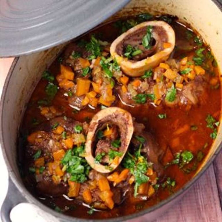 Osso Bucco and Roasted Radishes