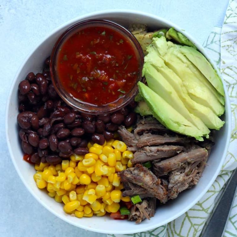 Shredded Pork Burrito Bowls