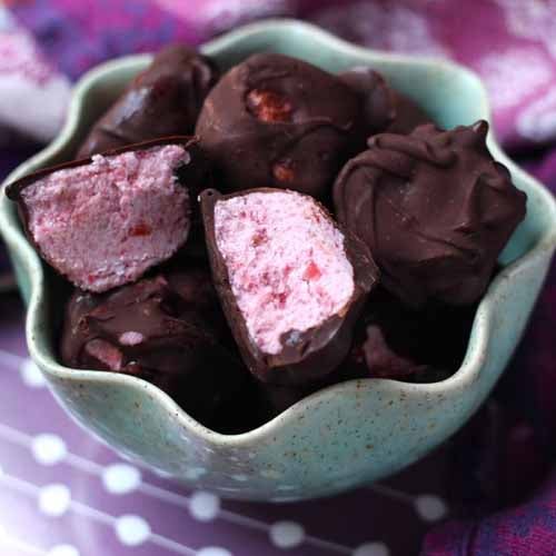 Strawberry Coconut Cream Truffles