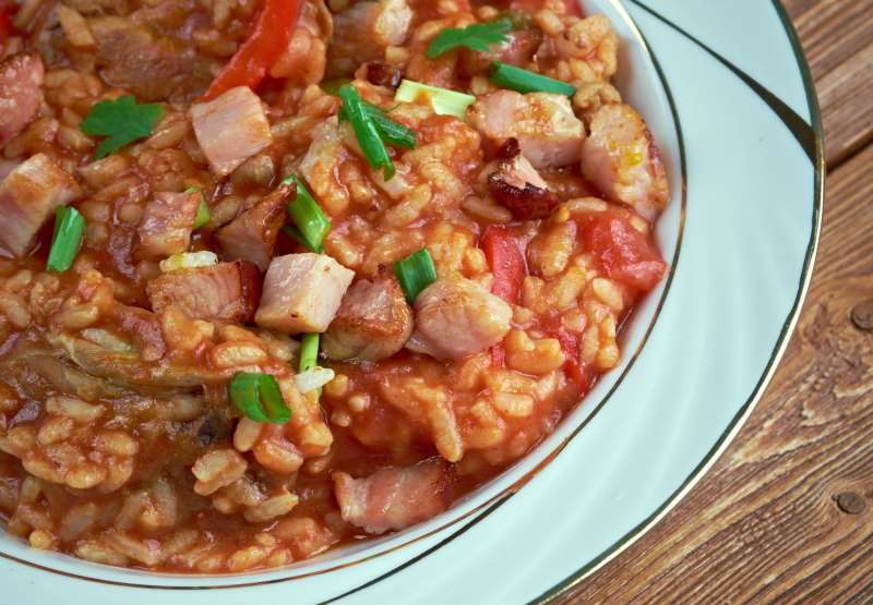Italian Sausage with Sweet Peppers and Rice