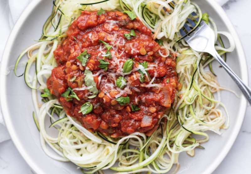 Lentil and Zucchini Pasta