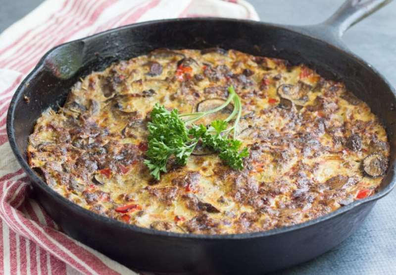 Sausage and Mushroom Frittata