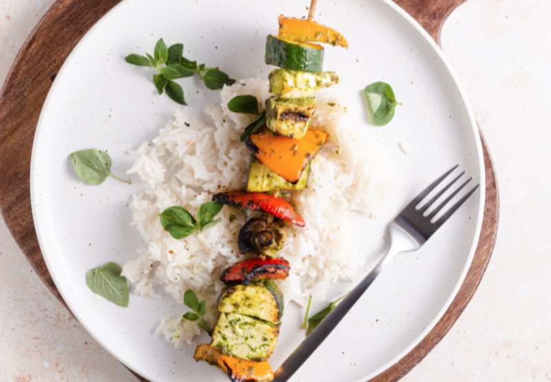 Herby Marinated Tofu Kebabs