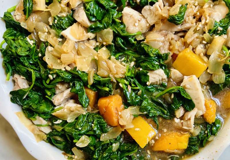 Chicken Florentine with Butternut Squash