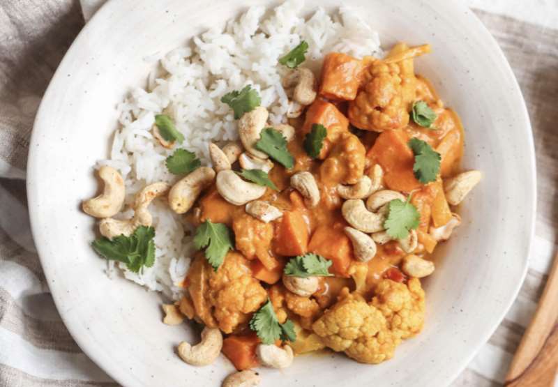 Sweet Potato and Cauliflower Curry