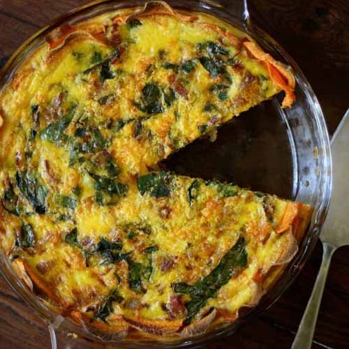 Swiss Chard and Bacon Quiche