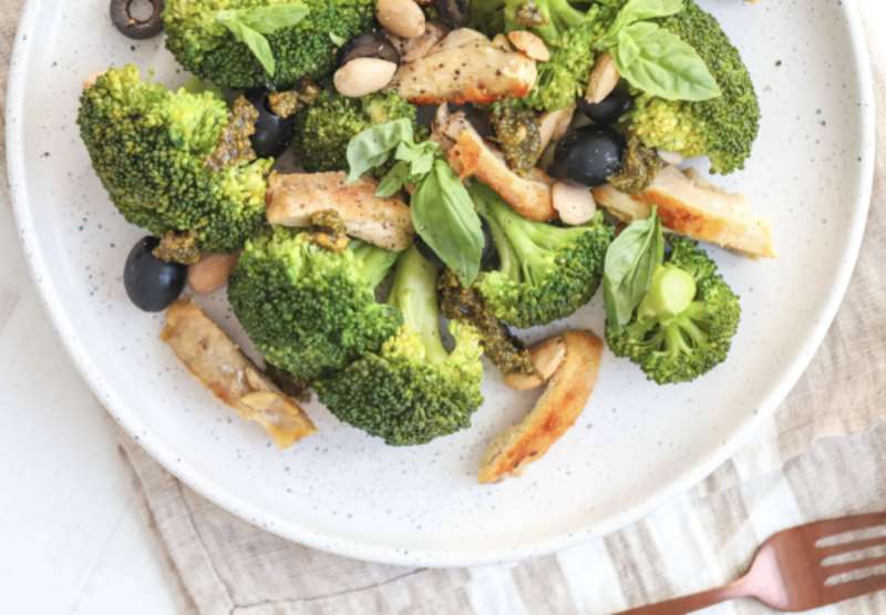 Chicken Pesto and Broccoli Salad