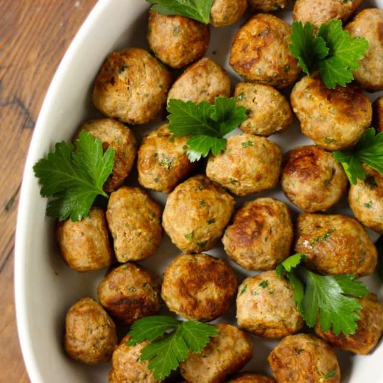 Merguez Meatballs and Greek Cauliflower Rice