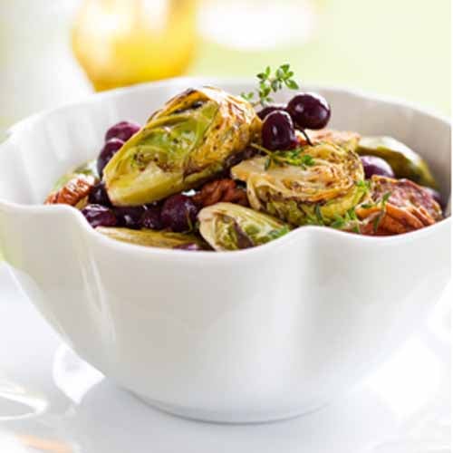 Roasted Brussels Sprouts, Butternut Squash and Pomegranate Salad