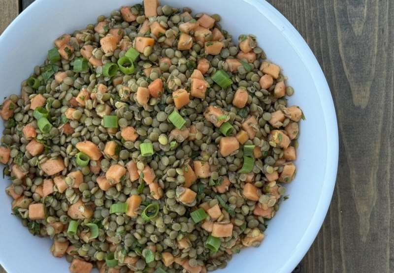 Lentil and Papaya Salad