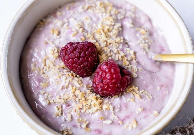 Toasted Coconut Raspberry Yogurt