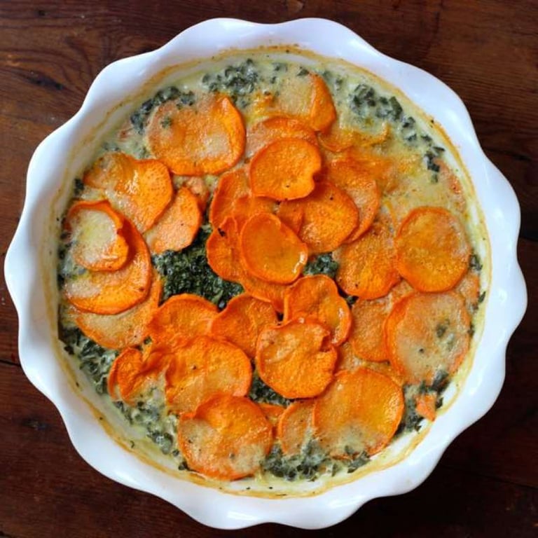 Sweet Potato and Kale Gratin (DF)