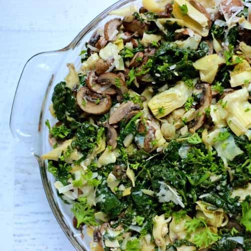 Mushrooms, Spinach and Artichokes
