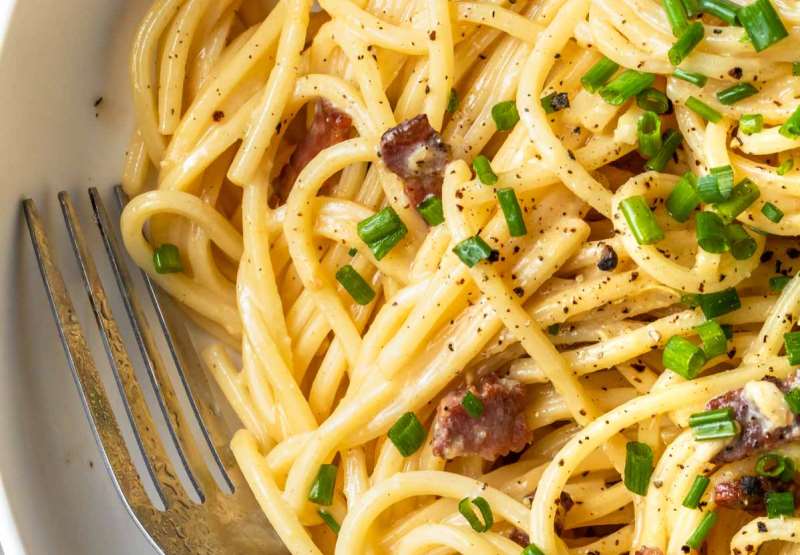 Creamy Pasta Carbonara (DF GF)