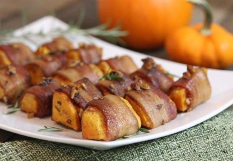 Bacon Wrapped Spiced Pumpkin
