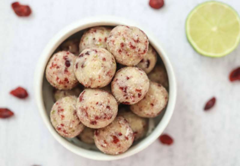 Lime and Cranberry Energy Balls