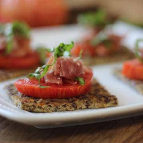 Eggplant Flatbread with Prosciutto and Arugula