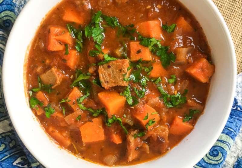 Spicy Black Bean and Sweet Potato Stew