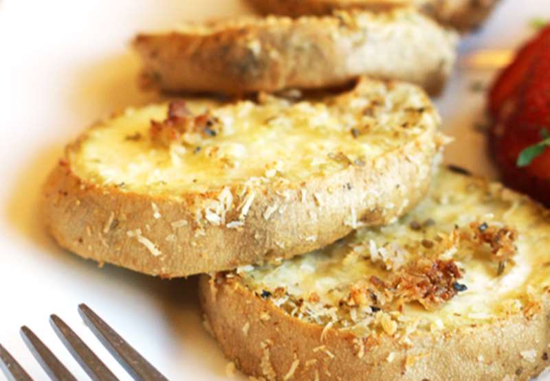 Coconut Baked Sweet Potato Rounds