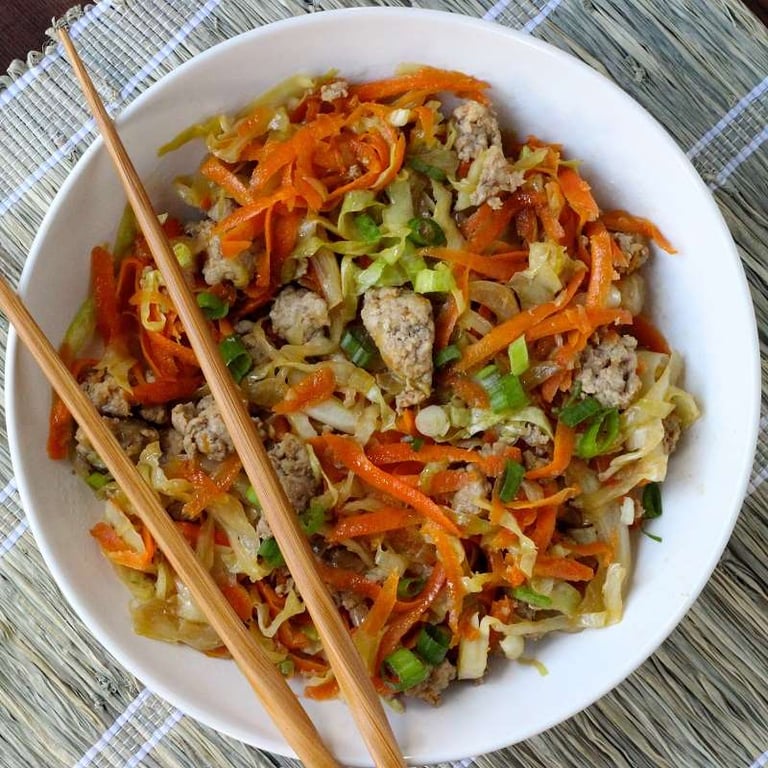 Deconstructed Egg Rolls - Egg Roll in a Bowl