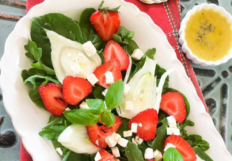 Strawberry Fennel Salad with Homemade Vinaigrette