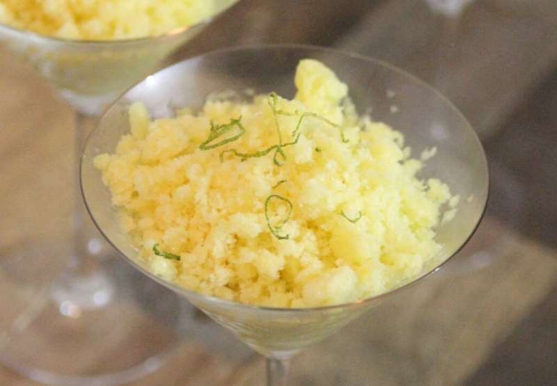 Pineapple and Lychee Granita