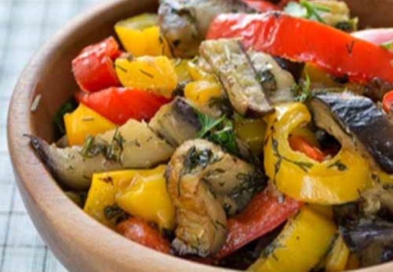 Eggplant and Sweet Pepper Stir-Fry
